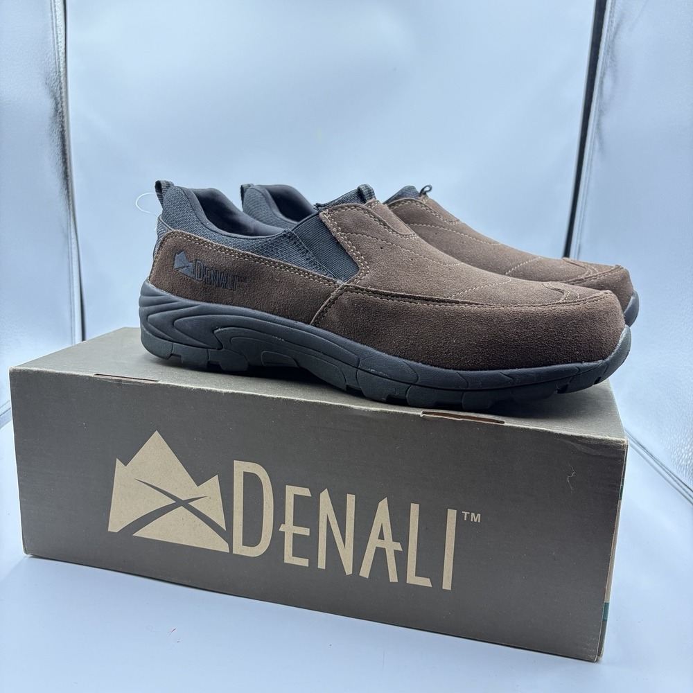 Denali Slip On Shoes Size 11 Brown/Blk Leather/Man Made For Strolling/Hiking